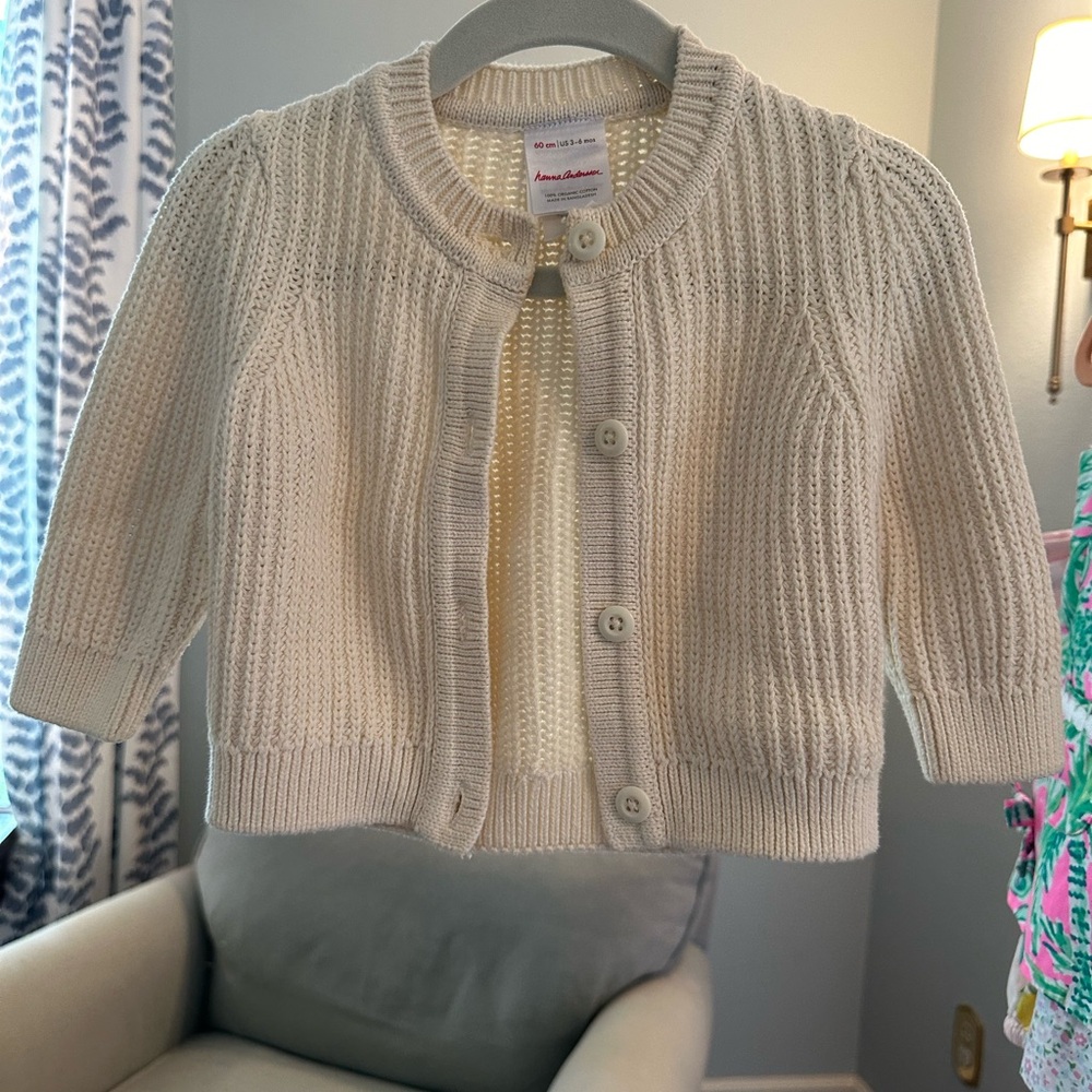 Baby Cardigan by Hanna Andersson, Size 3-6 Months